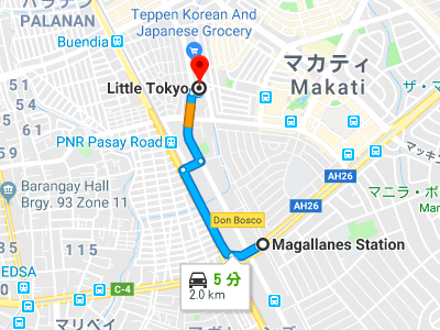 リトル東京への行き方地図