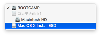 Mac OS X install ESD