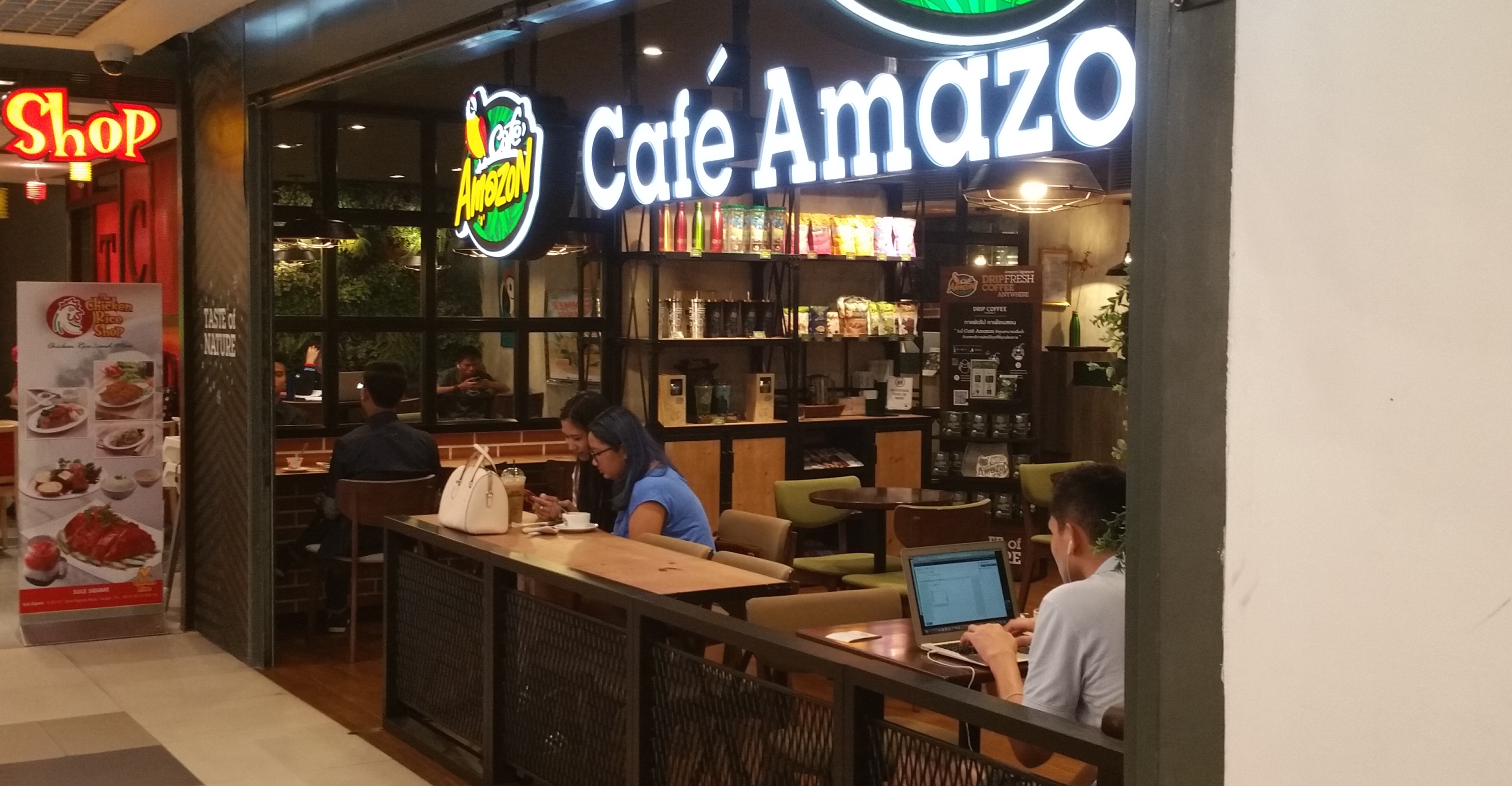 CAFE AMAZON in the basement of Sule Square