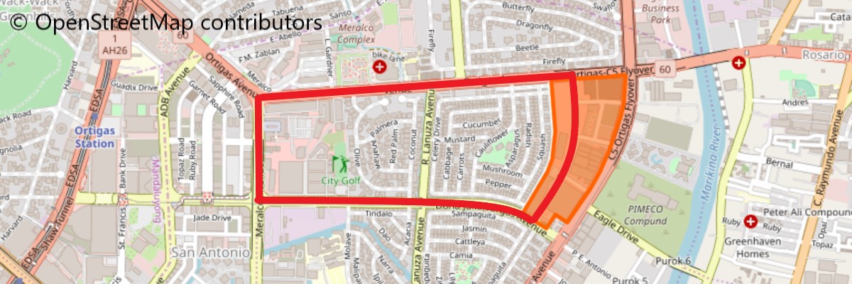 シャトルバスの地図