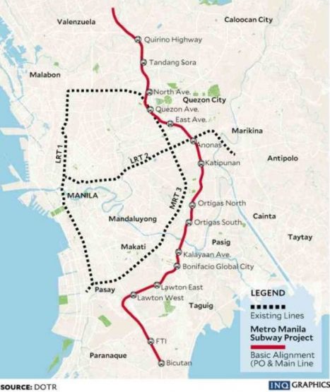 メトロマニラ地下鉄プロジェクト、LRT1号線延伸計画などを路線図付きで解説