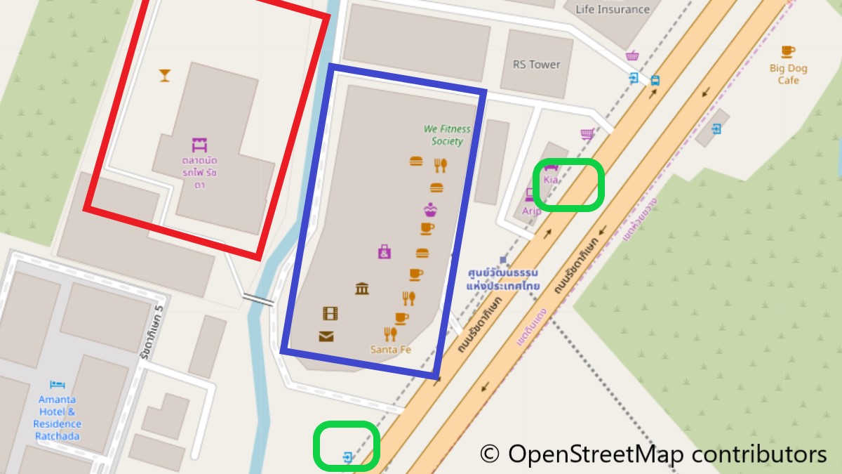 Map of the night market area
