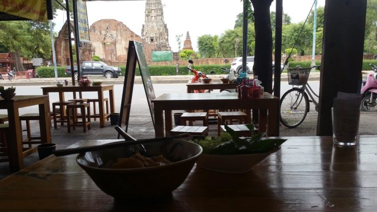 Wat Ratchaburana as seen from the restaurant